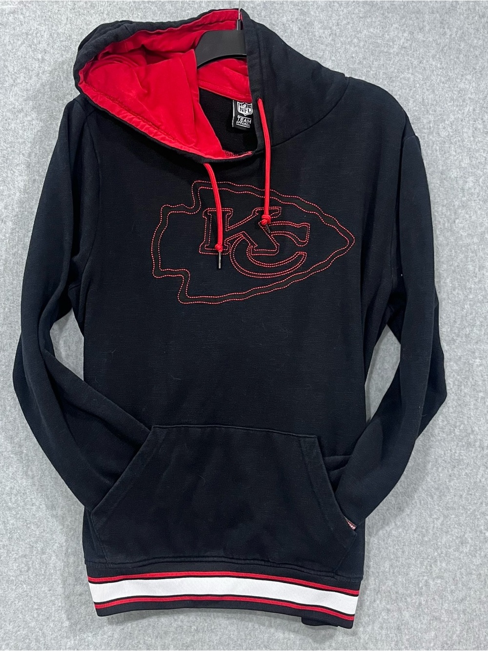 NFL Kansas City Chiefs Mens Medium Black Football Hoodie Pullover Sweatshirt